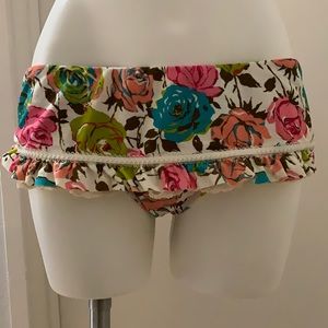 Betsey Johnson Swim Pastel Rose Skirted Bikini *BOTTOM ONLY*